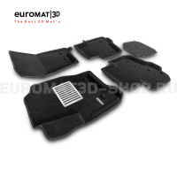 Текстильные 3D коврики Euromat3D Lux в салон для Land Rover Discovery III (2005-2009) № EM3D-003100