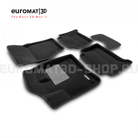 Текстильные 3D коврики Euromat3D Business в салон для Audi Q7 (2005-2014) № EMC3D-001105