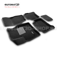 Текстильные 3D коврики Euromat3D Business в салон для Porsche Cayenne (2002-2009) № EMC3D-004100