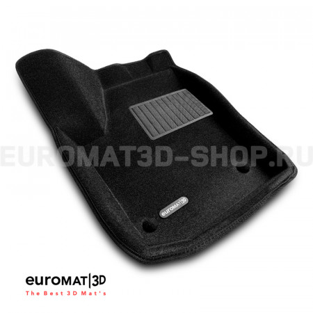 Текстильные 3D коврики Euromat3D Business в салон для Volkswagen Polo SD/HB (2010-) № EMC3D-005416