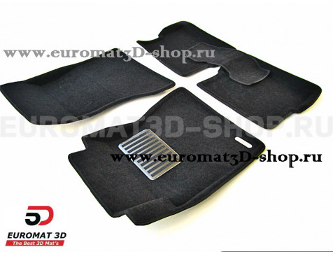 Текстильные 3D коврики Euromat3D Lux в салон для Cadillac CTS (2007-) (4WD) № EM3D-001305