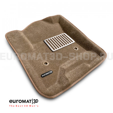 Текстильные 3D коврики Euromat3D Lux в салон для Cadillac Escalade (2015-2021) № EM3D-001306T Бежевые Текстильные 3D коврики Euromat3D Lux в салон для Cadillac Escalade (2015-2021) № EM3D-001306T Бежевые