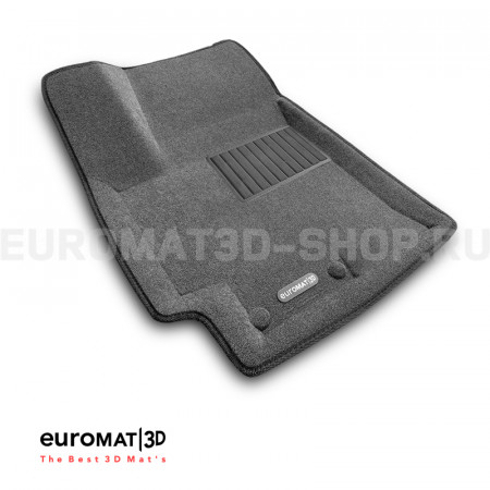 Текстильные 3D коврики Euromat3D Business в салон для Kia Rio (2017-) № EMC3D-002931G Серые