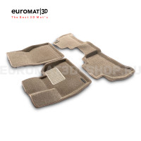 Текстильные 3D коврики Euromat3D Business в салон для Bmw X6 (G06) (2018-) № EMC3D-001227T Бежевые