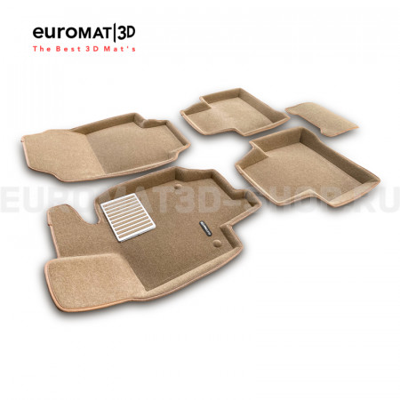 Текстильные 3D коврики Euromat3D Lux в салон для Toyota Rav 4 (2019-2026) (АКПП) № EM3D-005105T Бежевые Текстильные 3D коврики Euromat3D Lux в салон для Toyota Rav 4 (2019-2026) (АКПП) № EM3D-005105T Бежевые