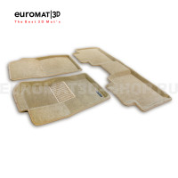 Текстильные 3D коврики Euromat3D Business в салон для Haval H9 (2024-) № EMC3D-004910T Бежевые