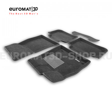 Текстильные 3D коврики Euromat3D Business в салон для Audi Q5L (2017-2026) № EMC3D-001117